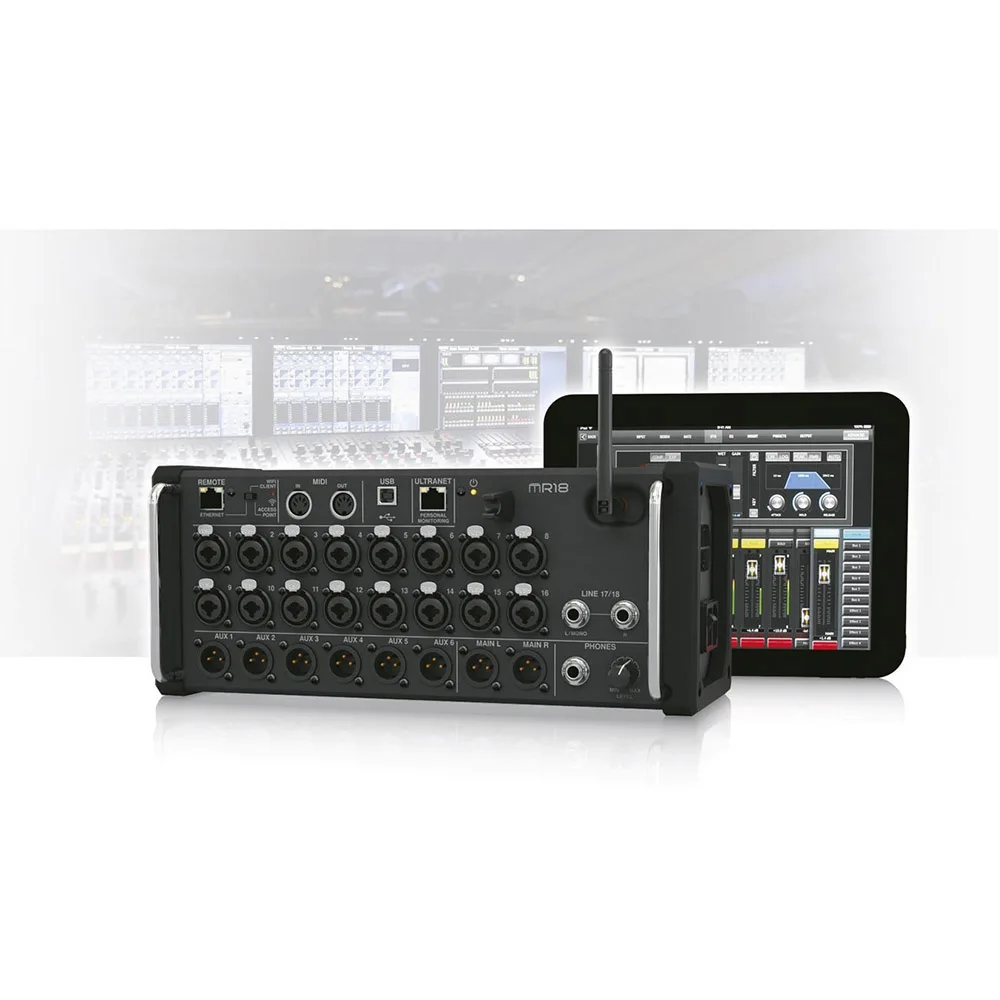 AIR 1:1 MR18 Professional Digital Mixer Wifi Usb Professional Multi Track Recording Audio Console Dj Studio Audio Mixing Console