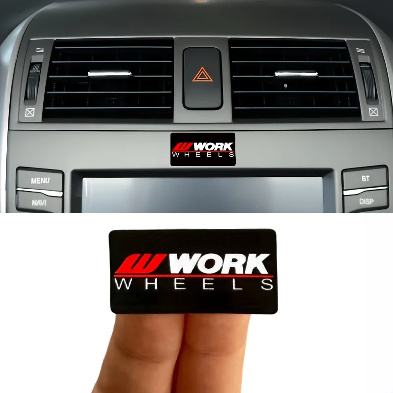 Autocollants en vinyle pour voiture WORK WHEELS JDM, lettres décoratives pour aérateurs intérieurs de voiture, pour tous les véhicules