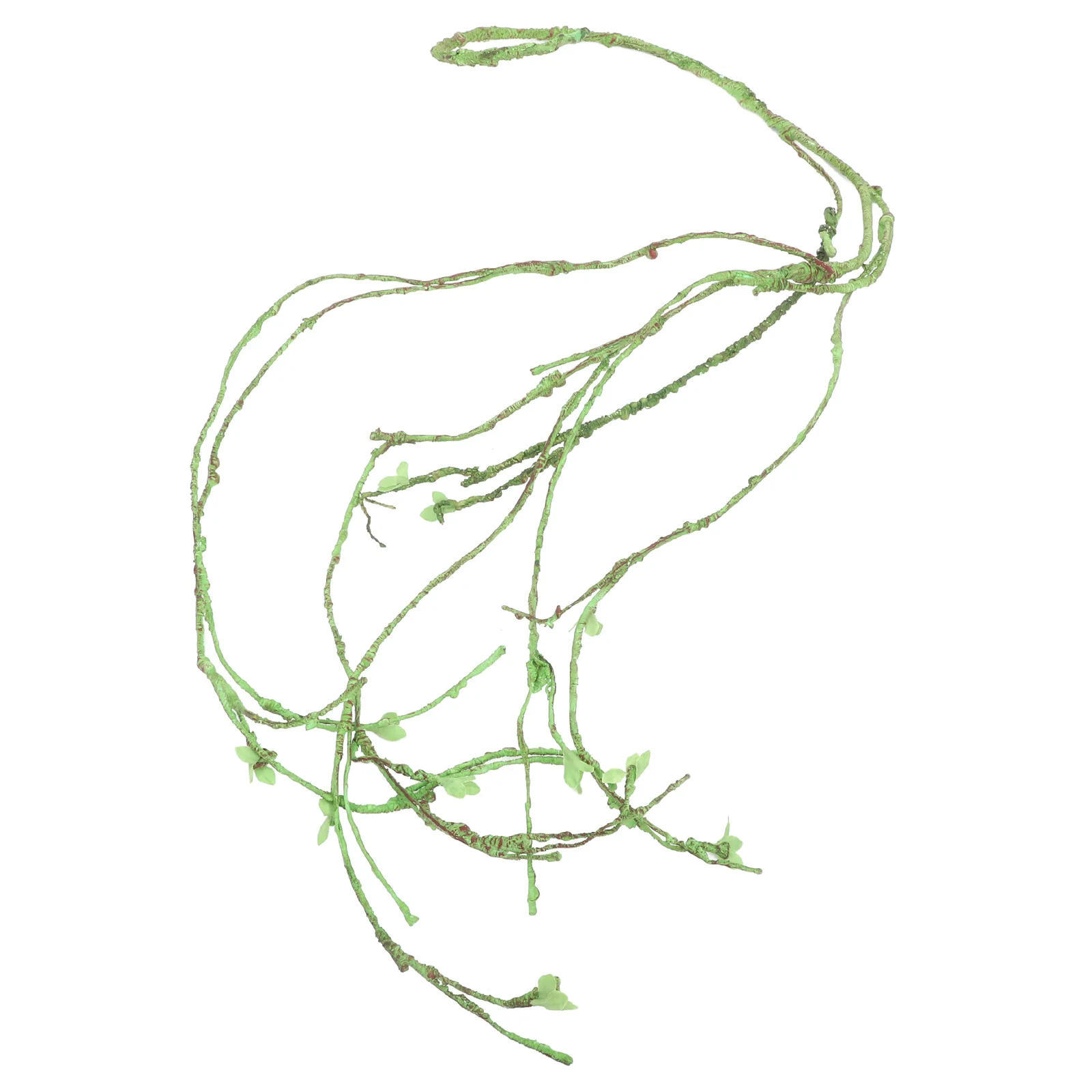 Plantas verdes decorativas de vid simuladas, decoración de enredaderas de jungla falsas, escalada Geckos