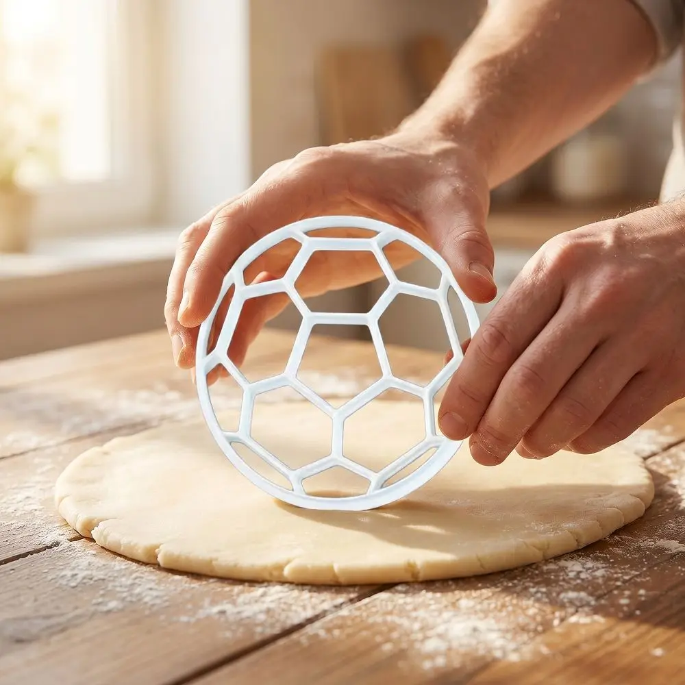 Creative Football Shaped Cookie Cutter DIY Household Sports Theme Baking Mold Cutting Mould Smooth Surface