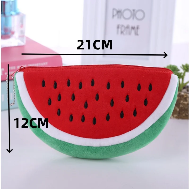 Creative watermelon plush Pencil Case Kawaii Pencilcase School Pen Case Bag Supplies School Box Pencils Pouch Stationery