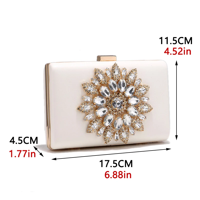 White Women Clutch Bag Wedding Clutch Purse Bridal Evening Crystal Summer Bags for Women 2021 Luxury Small Crossbody Bags