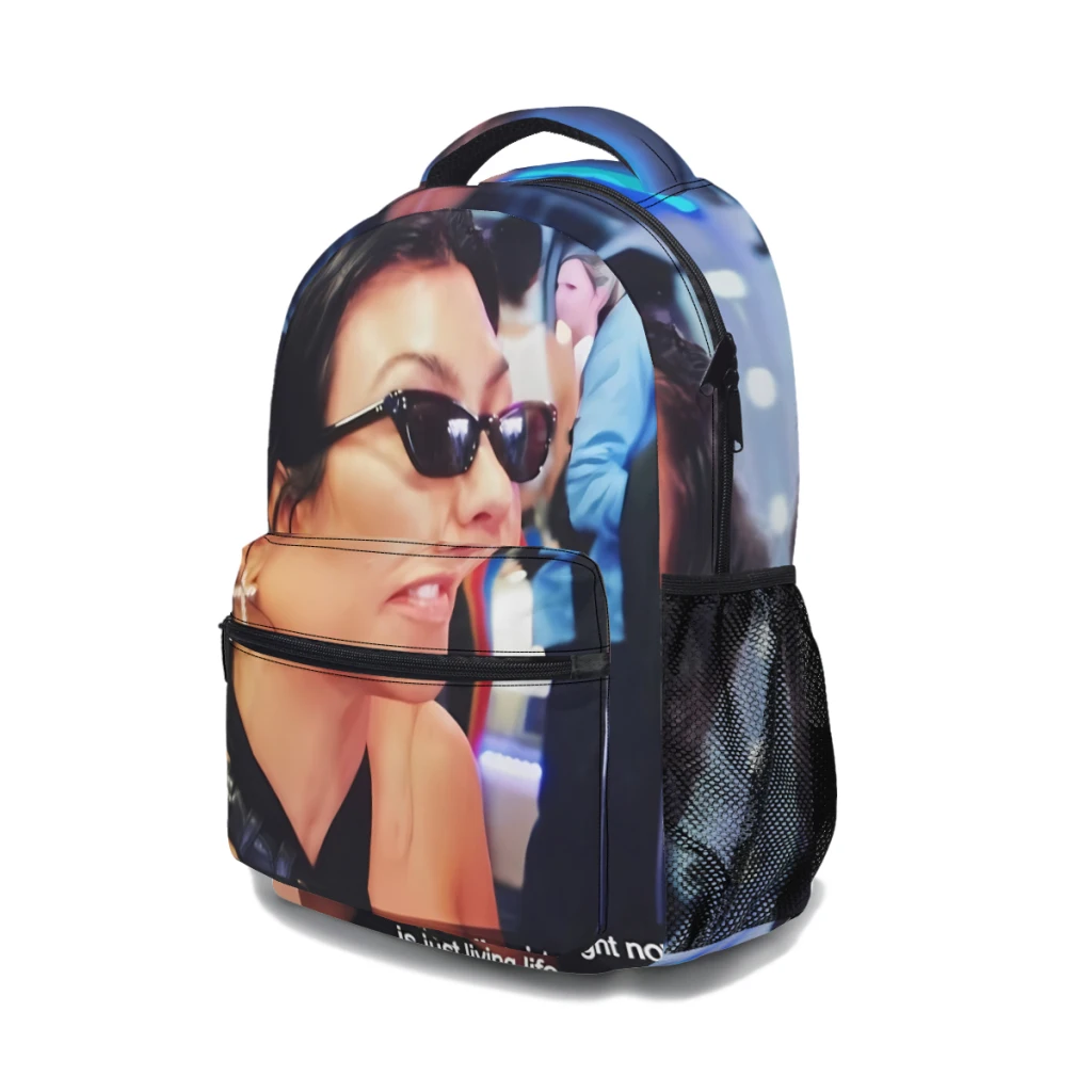 Mochila escolar impermeável para laptop, saco de livro de viagem, 17 Polegada, moda feminina, meu caminho agora é apenas viver a vida, novo