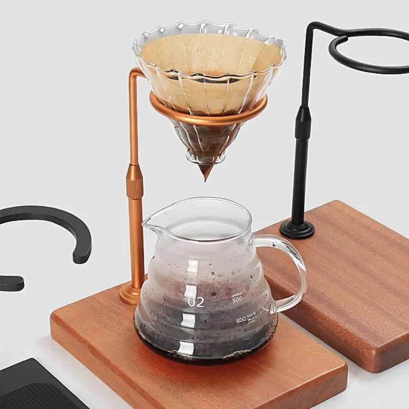 Coffee Hand Brewing Stand V-shaped Filter Cup Filter Rack Hand Brewing Coffee Pot Set Adjustable Stand Barista Accessories