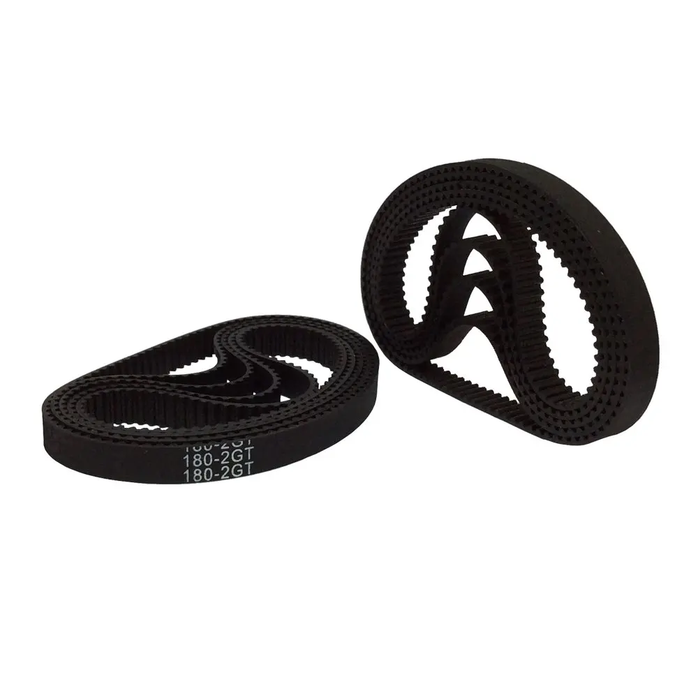 2GT Timing Belt 180-2GT-6 Rubber L=180mm W=6mm 90 Teeth in Closed Loop for 3D Printer Pack of 10pcs