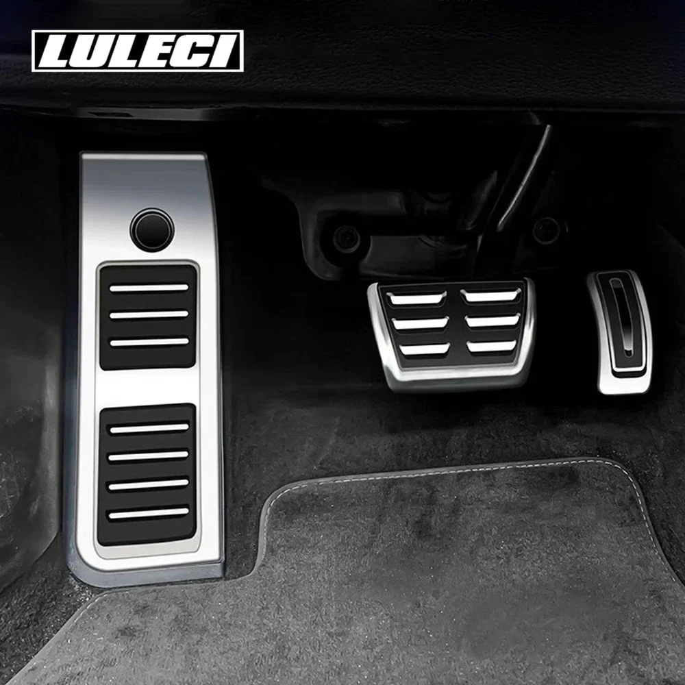 LULECI Car Pedals for Audi AT MT 2009-2024 A4 B8 B9 A6 C7 C8 Q5 High Quality Stainless Steel Accelerator Brake Pedal Cover Pads