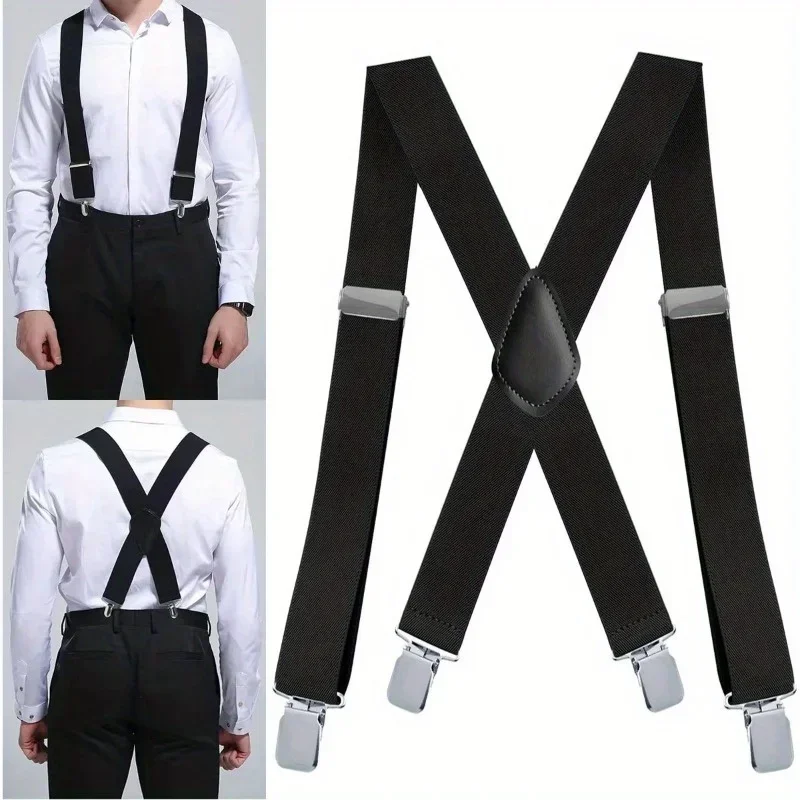 Heavy Duty Adjustable Suspenders for Big and Tall Men