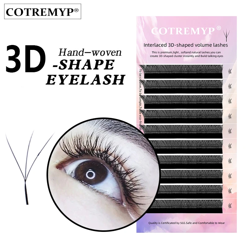 

3D False Eyelash Makeup Individual Lashes Cluster Spikes Lash Wispy Premade Fluffy False Eyelashes Cosmetic Supplies For Women