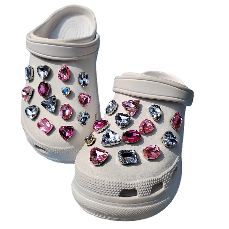 2024 Nieuwe Gat Schoen Bedels Voor Diy Gekleurde Diamant Kristallen Schoen Gesp Decoratie Voor Schoen Charme Accessoires Kids Party Cadeau