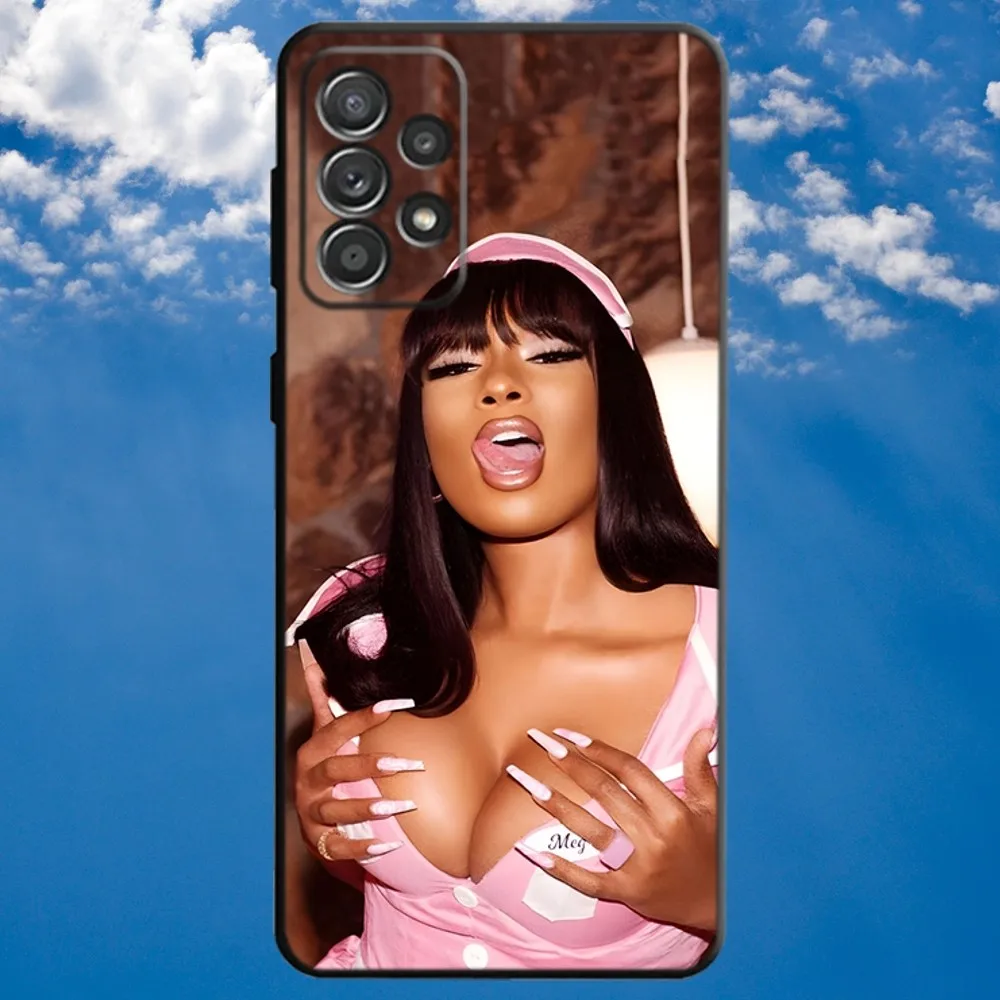 Megan Thee Stallion Rapper Phone Case For Samsung S21,S22 Ultra,S20,S30 plus,S22 plus,S23,S30 ultra 5G Soft Black Cover