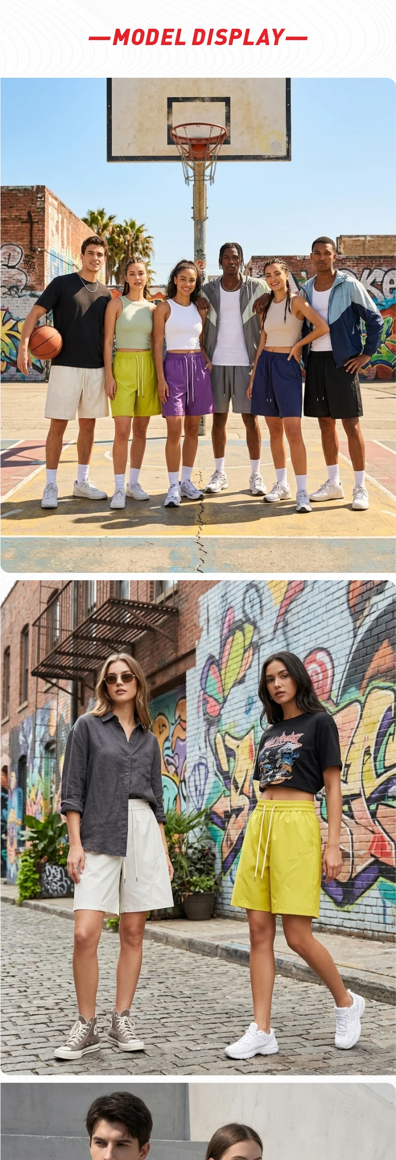 Maßgeschneiderte Freizeitshorts mit Logodruck, Übergroße Laufhosen, Trainings- und Fitnesshosen, Leichte Schnelltrocknende Sportbekleidung für Männer und Frauen, Jogging-Hosen – Detail 3