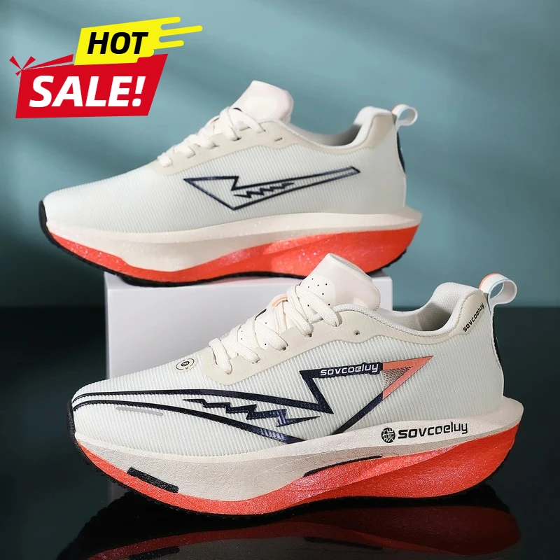 

Running Shoes Carbon Board Speciality Marathon Men Sports Breathable Lightweight Women's Comfortable Athletic Nonskid Sneakers