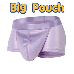 Man Bulge Pouch Breathable Boxers Flash Open Hole Low Rise Unique Shape Fashion Shorts Lingerie Super Big Panties Underwear New