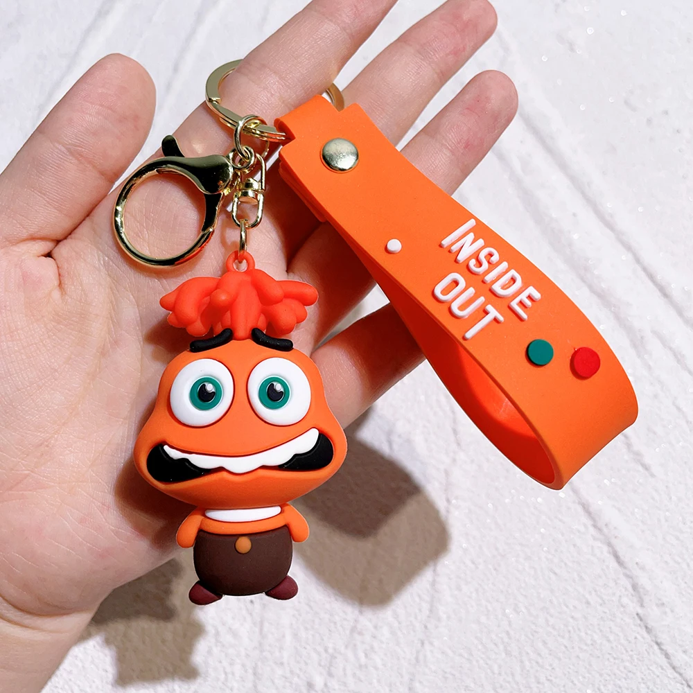 INSIDE OUT 2 Keychain Cute Cartoon Anime Pendant Schoolbag Car Key Ring Couple Key Chain Kid Birthday Doll Model Toy Gift