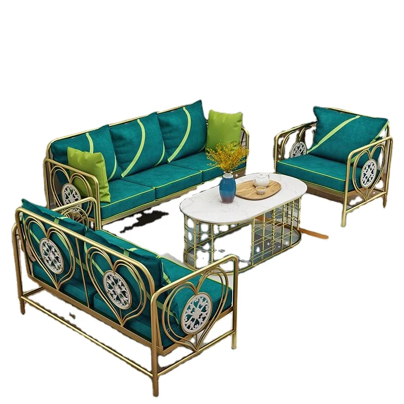 &c Nordic Modern Light Luxury Ins Style Flannelette Sofa Simple Clothing Store Living Room Leisure Metal Frame Sofa