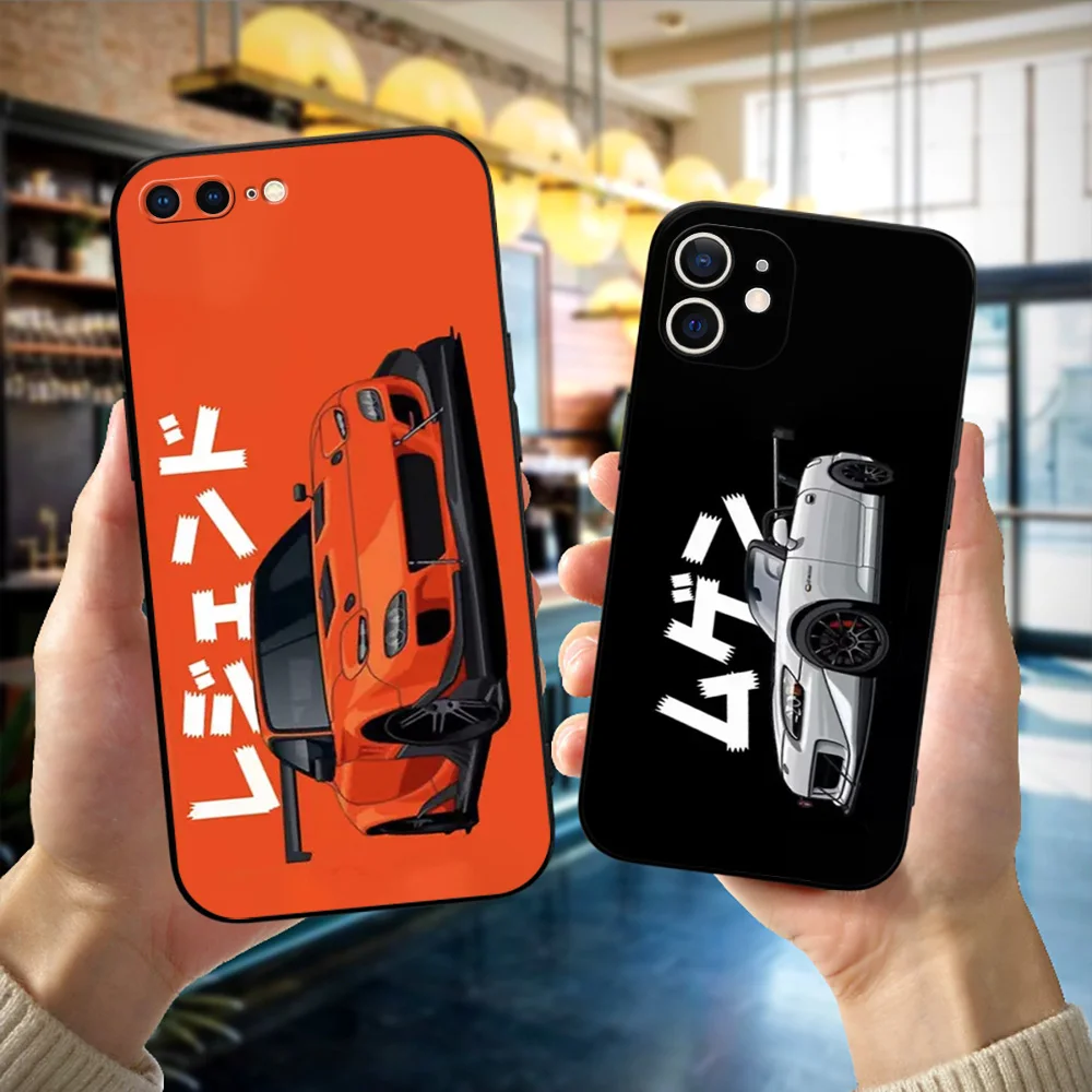 Black Tpu Case For TCL phone 30 plus 303 30XE 30V 30SE E 306 305 40R 40SE 405 406 408 JDM Sports Car