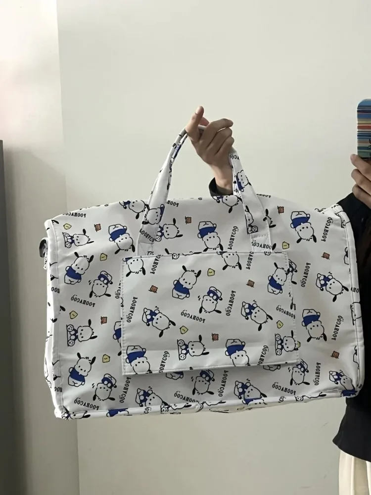 Borsa da viaggio MINISO Hello Kitty per donna Ragazza Borse firmate di grande capacità Borsa da viaggio per bagagli da trasporto di lusso di alta qualità