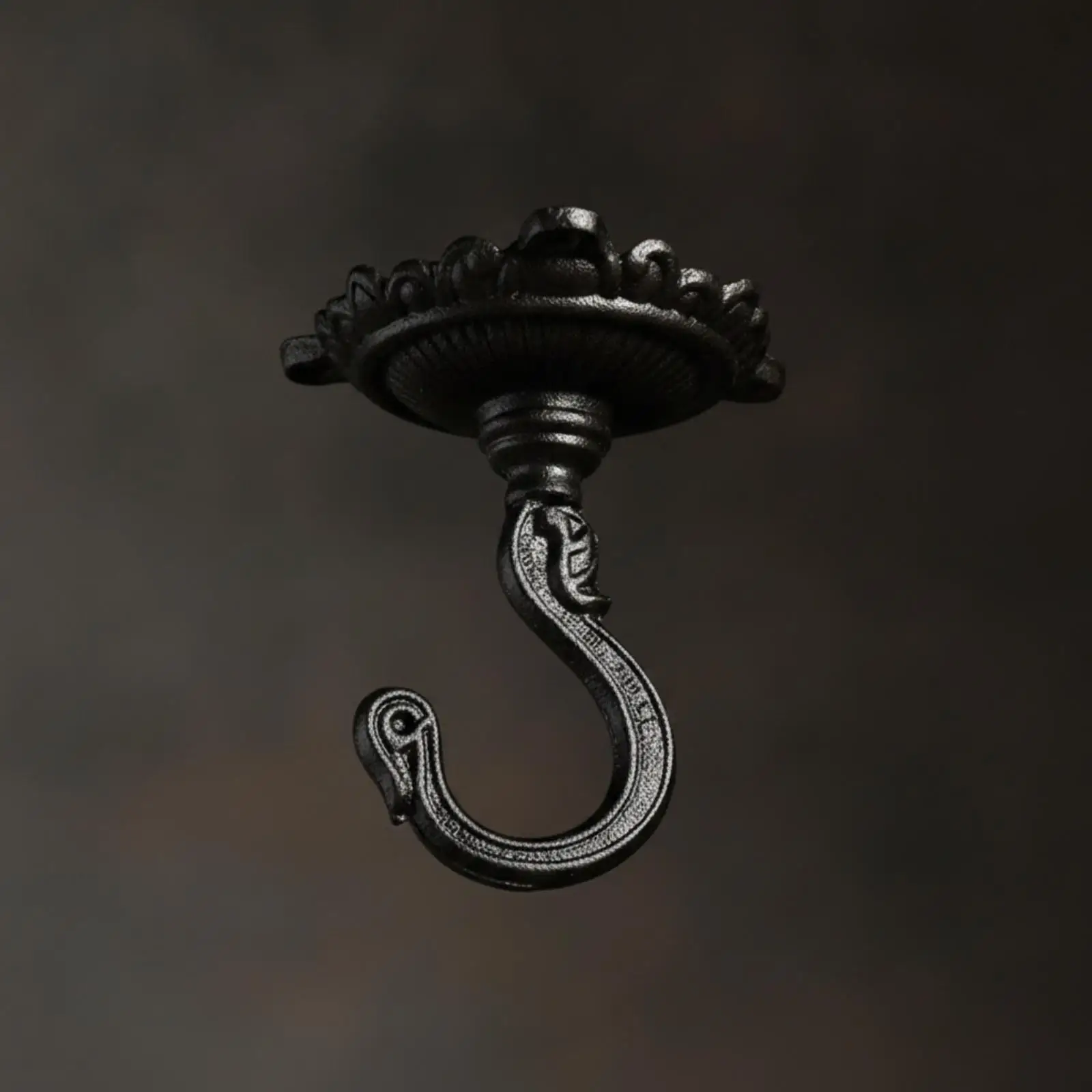 Cast Iron Decorative Wall Hook Sturdy Cast Iron Upper-Wall Hook with Mounting