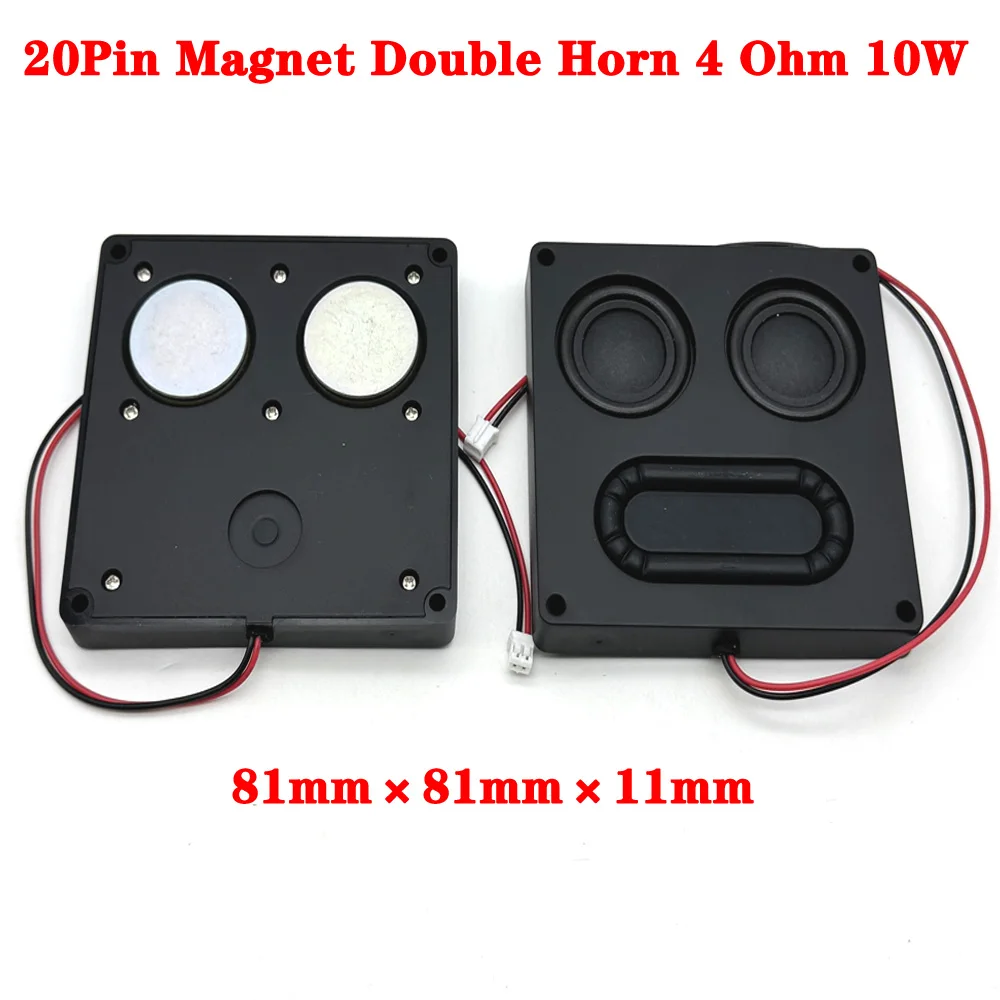 

81mm×81mm×11mm Subwoofer Passive Speaker 4 Ohm 10W Full Frequency Cavity Speaker DIY Desktop Computer Audio Connector Accessory