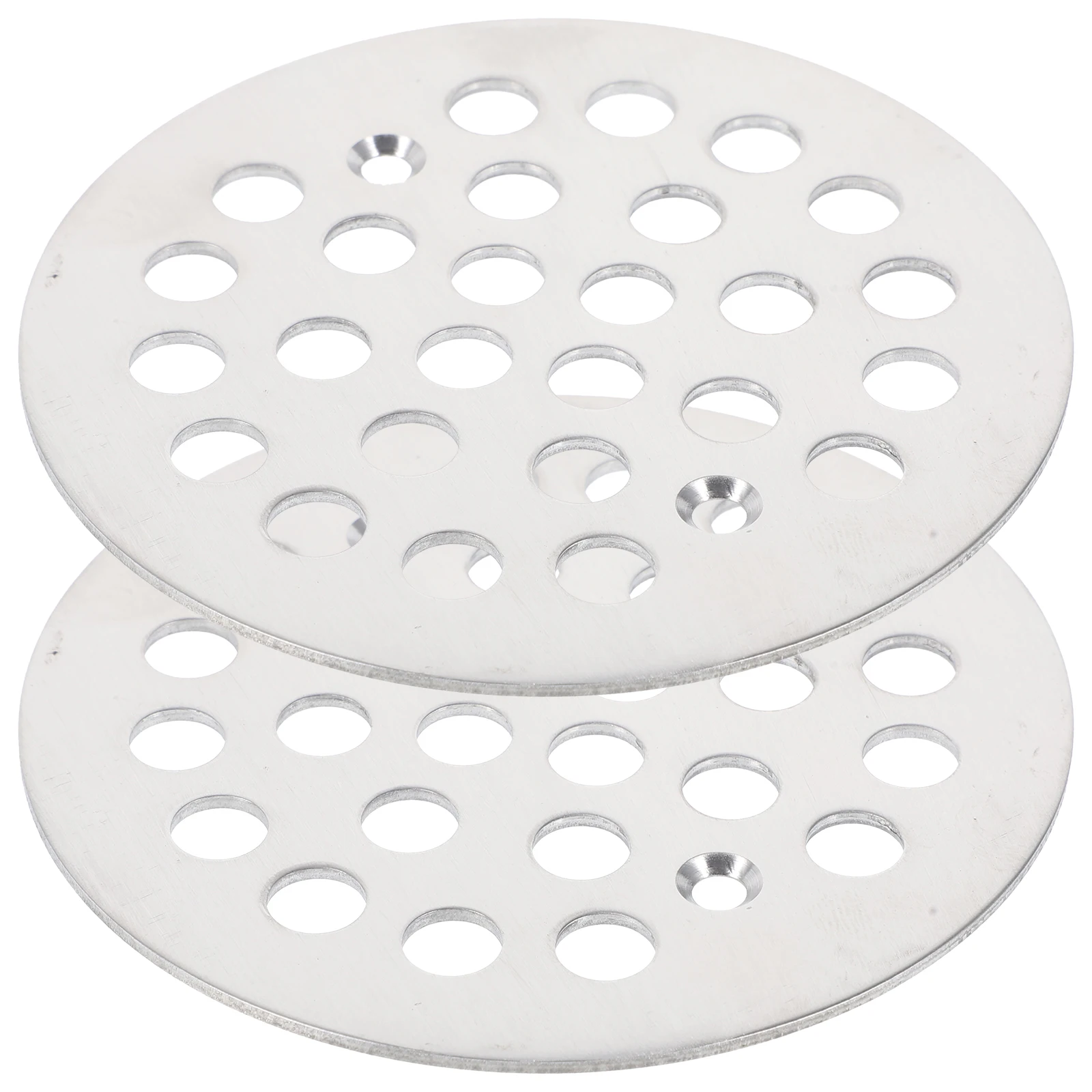 

2pcs Stainless Steel Floor Drain Cover 304 Shower Strainer Round Tub Outdoor Hair Catcher Sink Stopper Bathroom Drain