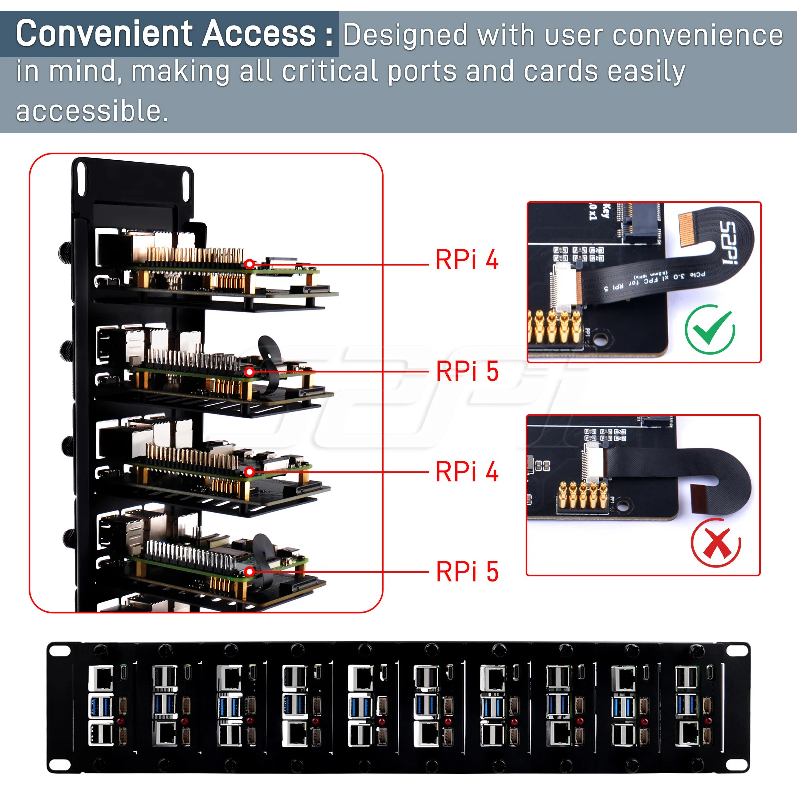 52Pi 2U Rackmount Steel Bracke - Deskpi Super6C recension och pris