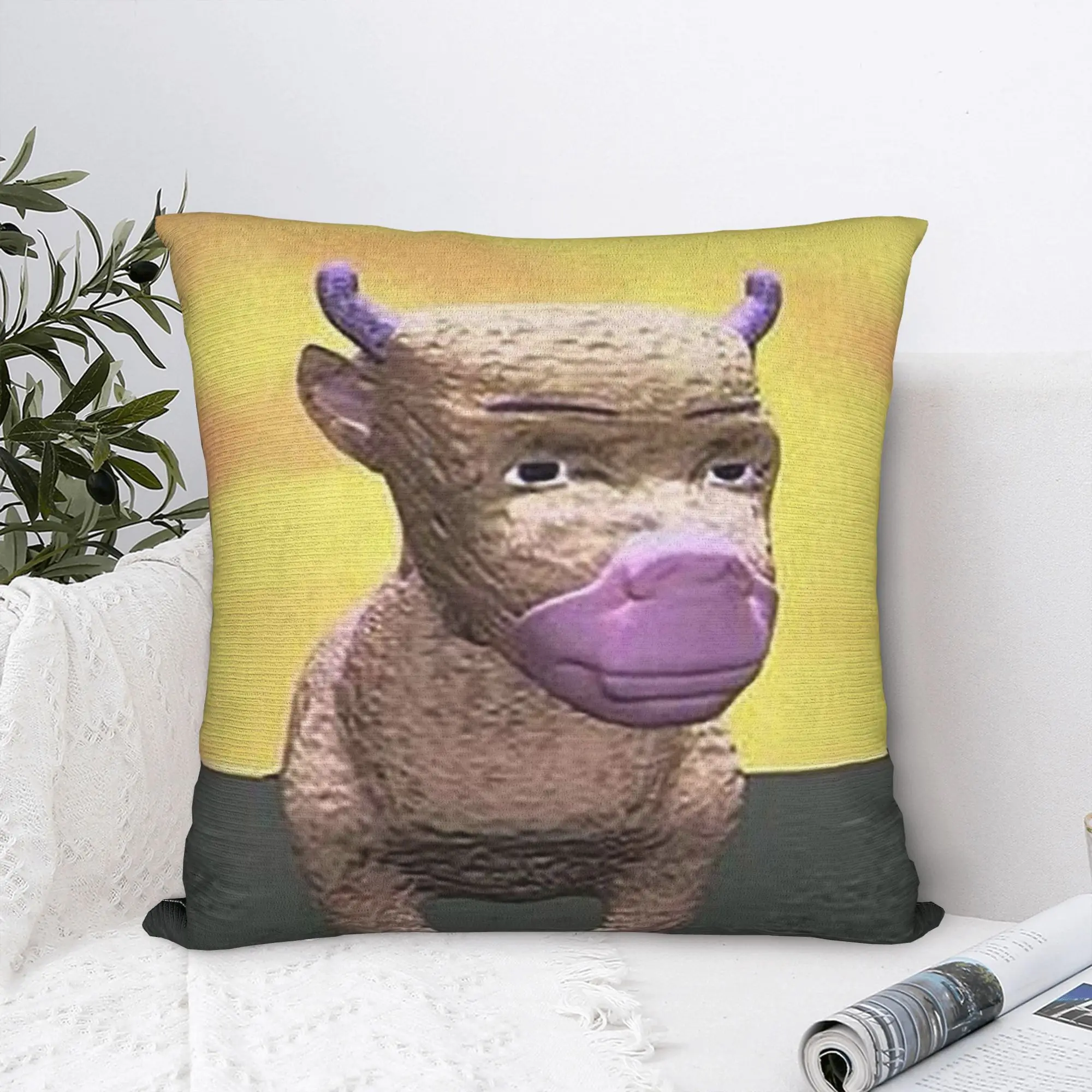 Niu Lai Cow Still from Chinese Terrible Animation Square Pillow Cases  Cushion Cover Decorative Pillowcase for Bed 18