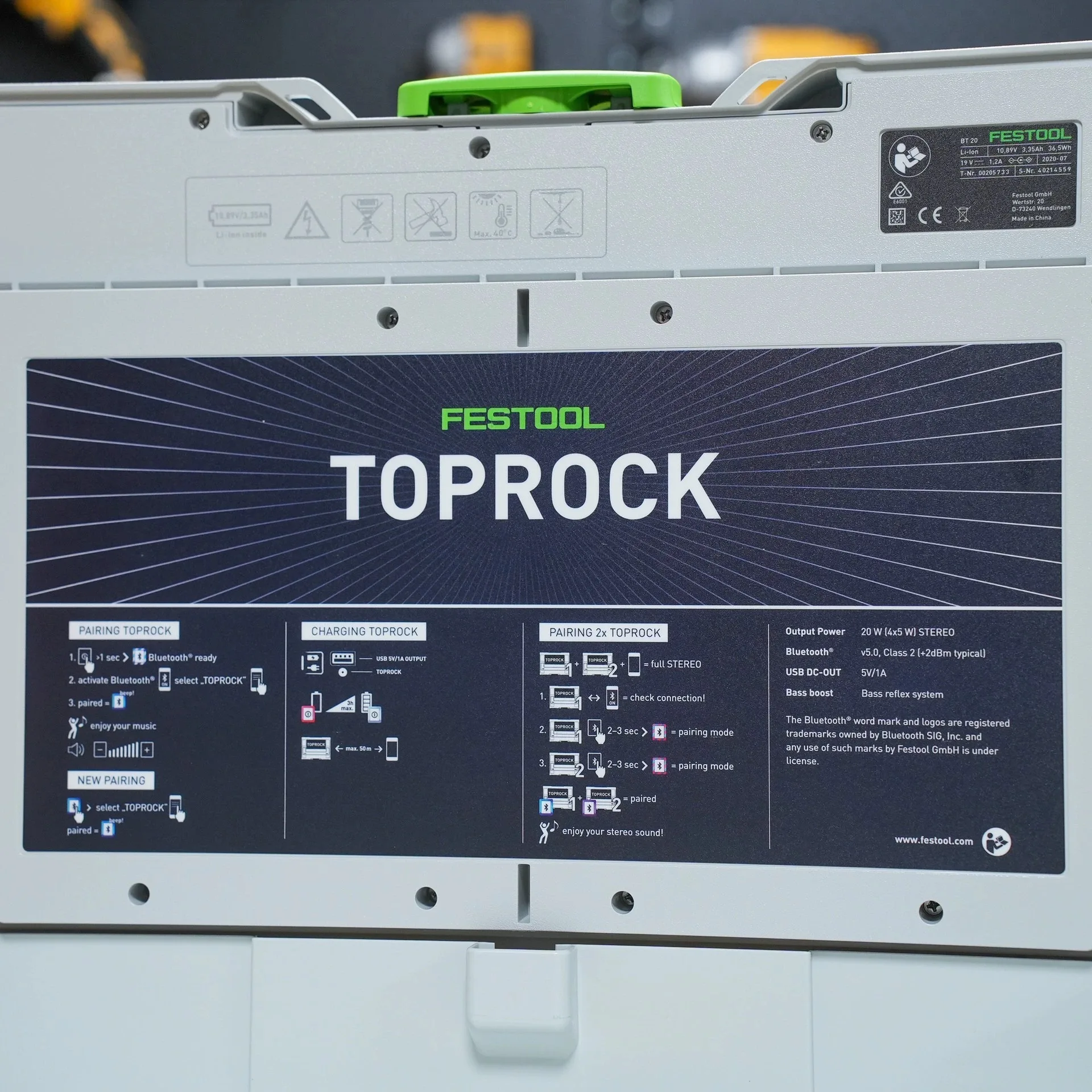 NEW Festool Bluetooth® Lautsprecher TOPROCK SYS3 BT20 M 137 - 205502