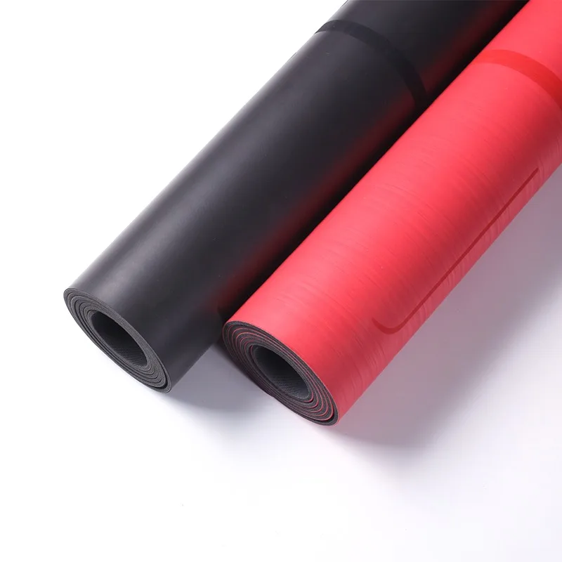 YTYIN Hot Selling Eco Friendly Advanced Durable Sports Gym Stretching Muscle Anti-slip Waterproof Red Pu Yoga Mat