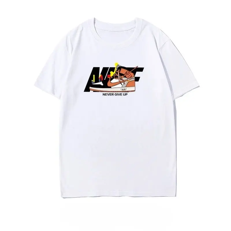 

The 2025 Summer New AJ1 Basketball Sports T-shirt for Men and Women Cotton T-shirt Short-sleeved Luxury Brand T-shirt Breathable