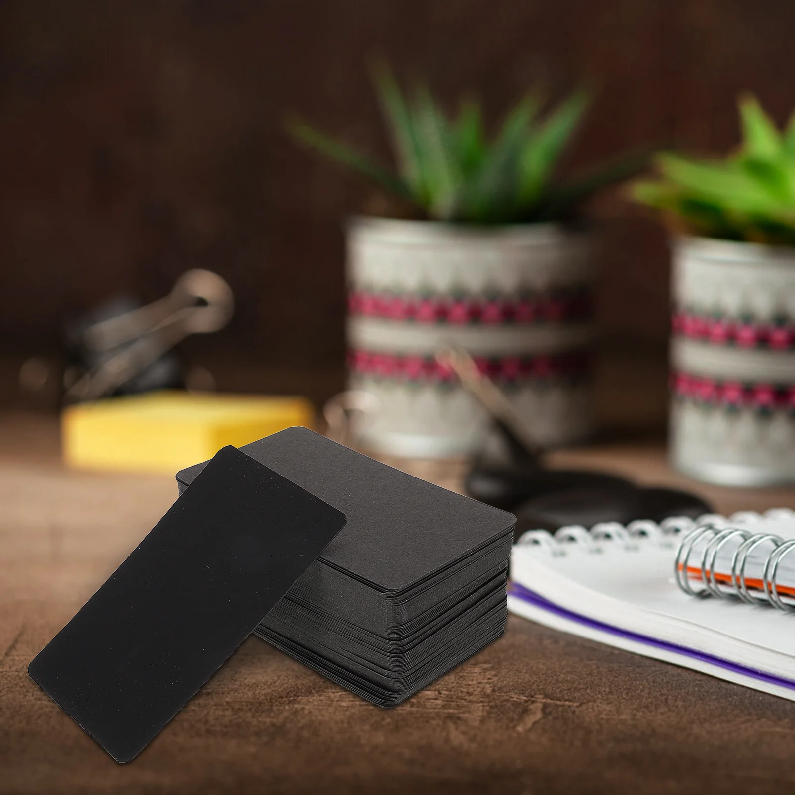 

100pcs Black Blank Playing Cards Multi-Functional Note Card for DIY Greeting Game Printable Craft Mailing Message Drawing Paper