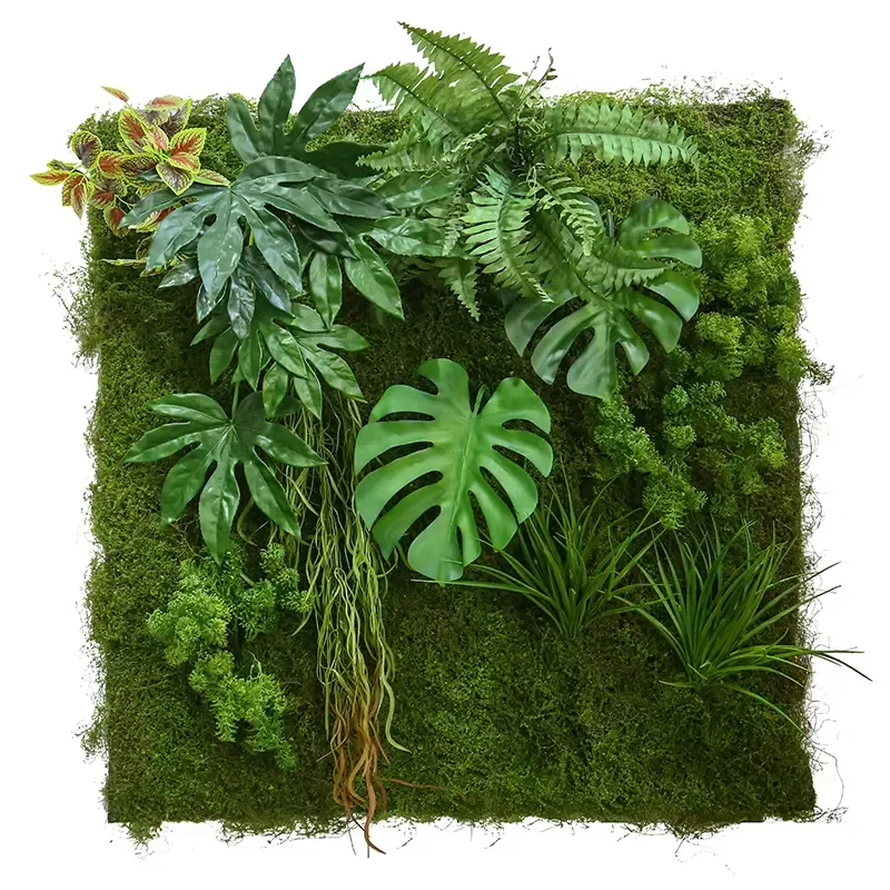 Simulation Green Leaves and Grass Foliages Artificial Wall IVY Hedge Plant with Fence Wall Grass Wall 5