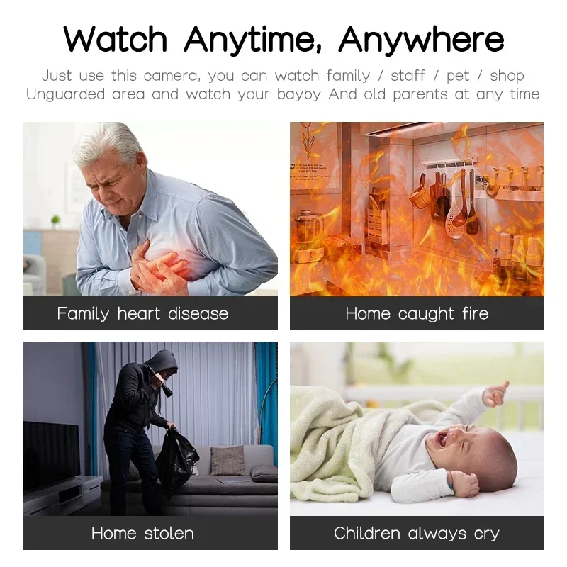 8MP Wifi Camera Video Call with 2.8 Inch IPS Screen Baby Cry Sound Detection Wireless Security IP Camera Baby Monitor V380 APP