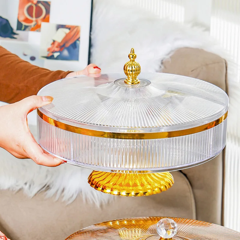 

Light Luxury Sealed Snack Candy Tray New Year Dried Fruit Plate Nut Storage Container