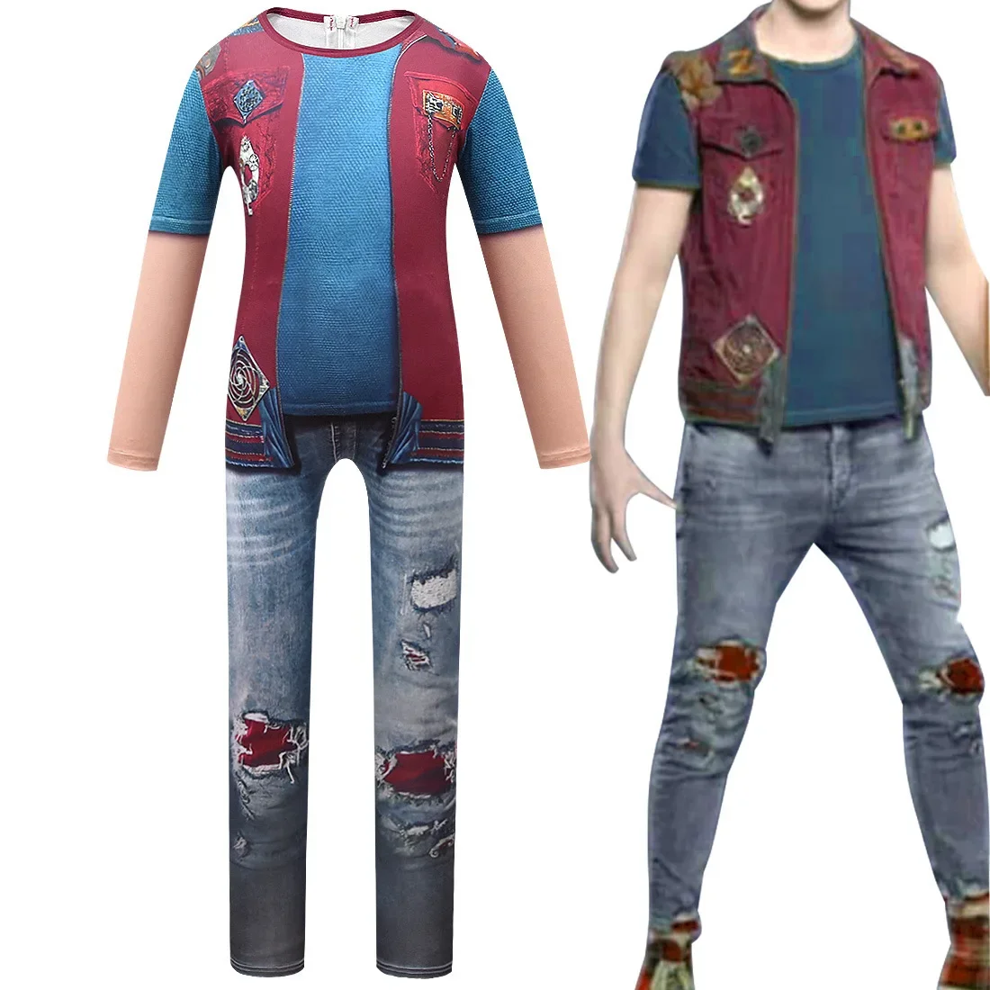Zombie 2 kostiumy na Halloween dla dzieci Cartoon Bucky Zed Cosplay body chłopięce kombinezony wydajnościowe odzież imprezowa dla dzieci