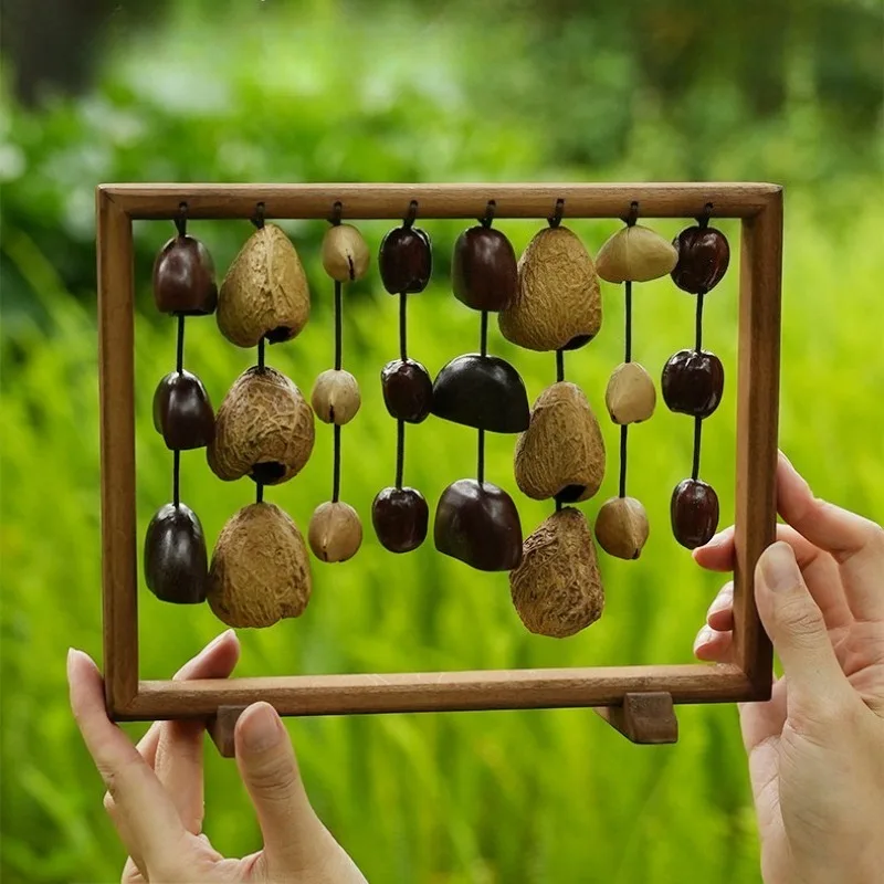 Royi Store Nutshell Rattle Handmade Indonesian Imported Fruit Backing Track Sound Healing Yoga Ornament