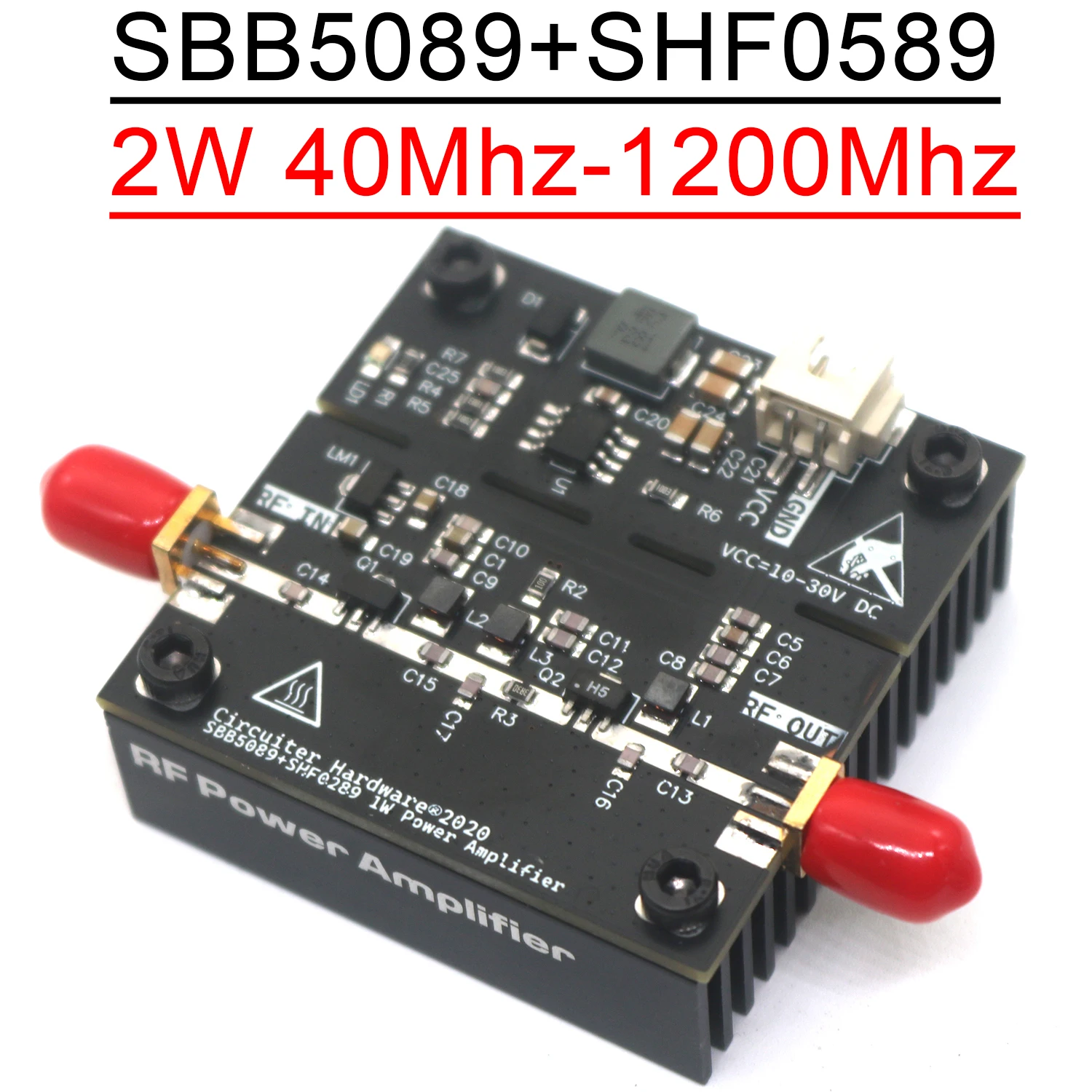 40~1200Mhz 2W RF POWER Amplifier Transmitter Signal Ham Radio HF VHF UHF Drone Walkie Talkie LORA Helium Miner 868m 915m 433M