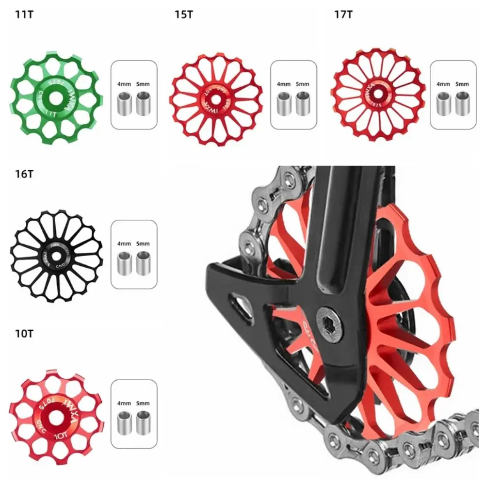 10T-17T Bicycle Guide Wheel Jockey Wheel Axis Adapter Bicycle Rear Derailleur Bearing Bike Guide Roller Ceramic Bearing