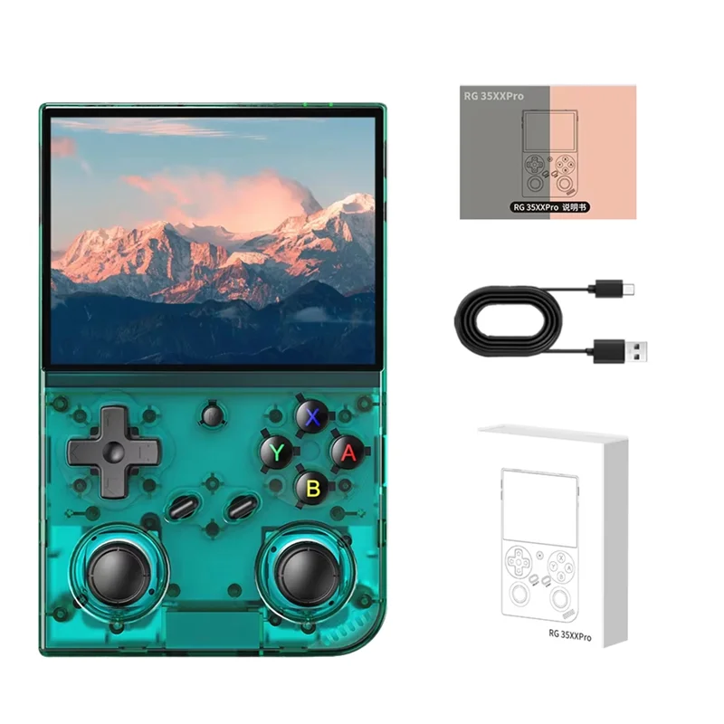 

B63B-Handheld Retro Game Console 3.5 Inch IPS Screen Linux System Built-In 64G TF Card 5000 Games Support 5G Wifi