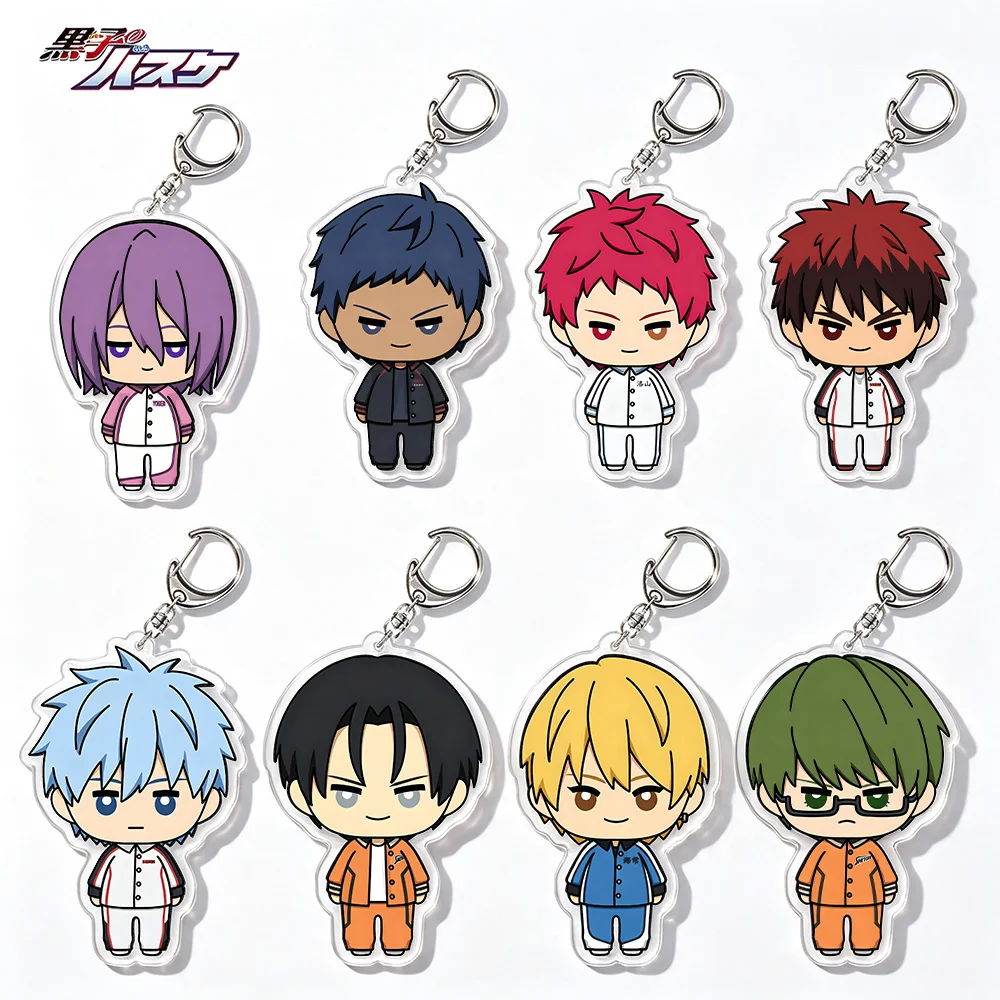 Kuroko`s Basketball Taiga Kagami Tetsuya Kuroko Ryota Kise Kazunari Takao Shintaro Midorima Daiki Aomine Chibi Acrylic keychain