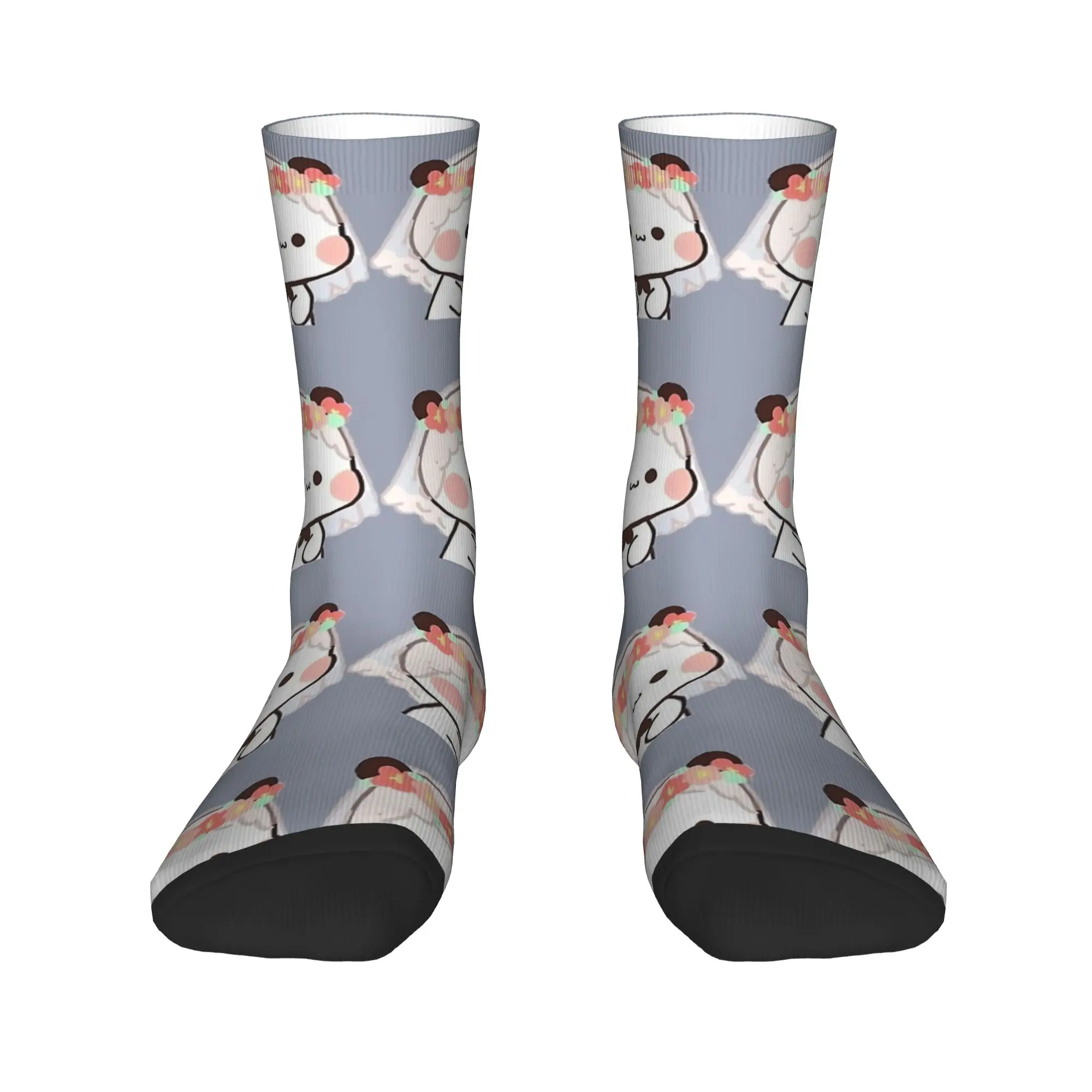 للجنسين الرجال الجوارب Bubu Dudu جوارب الزفاف عدم الانزلاق تنفس الجوارب الخريف موضة الجرافيك الجري جوارب رياضية