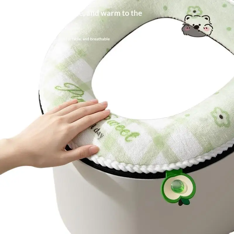 Soft Warm Washable Toilet Seat Cover with Backrest Aromatherapy Scent Toilet Cushion Perfect for Home Bathroom