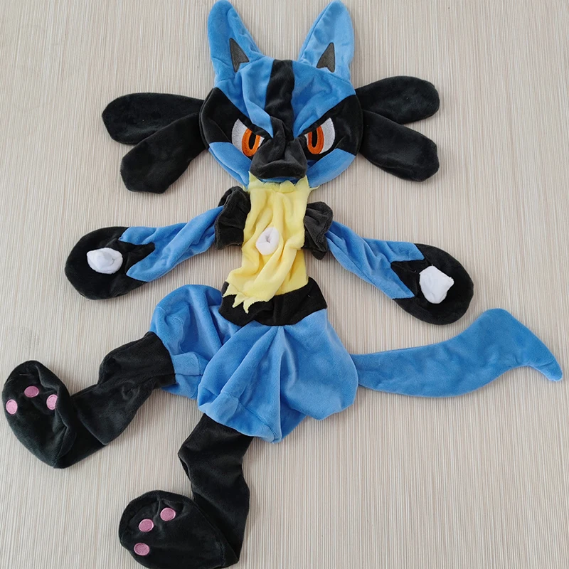 Lucario Eevee Giant Pokemon Semi-finished Leather Holster Umbreon Plush Soft Stuffed Doll Cinderace Zeraora Dialga Toys for Kids