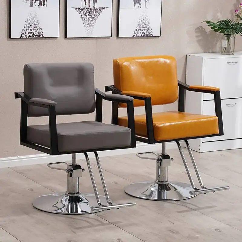 Silla de Barbero Ergonómica Profesional, Equipo de Salón de Belleza, Sillas de Salón Modernas y Sencillas, Sillones para Barbería, Muebles de Salón
