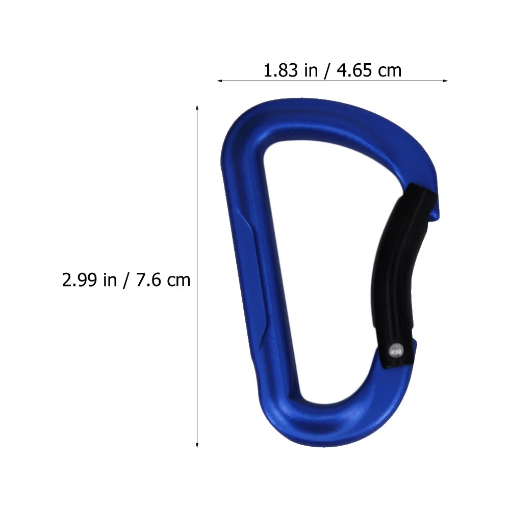 2Pcs D Shaped Outdoor Carabiner Clips Made of High Strength Aluminum Alloy Multi Functional Key Chains Heavy Duty Quick Link