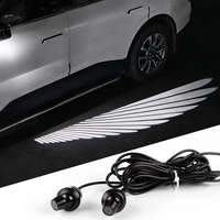 2x Angel Wing LED Light For Car Motorcycle Universal Rearview Mirror Decoration Lights Accessories Welcome Door Projection Lamp