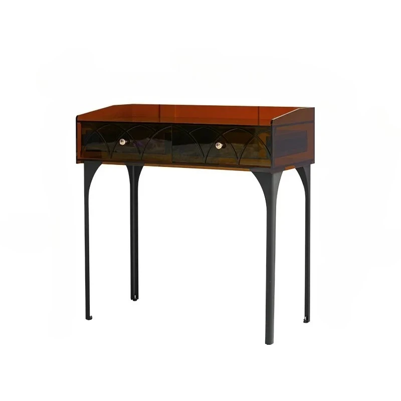 

Red Dresser Bedroom Modern Simple Makeup Table Acrylic Girls Light Luxury Makeup Table Small