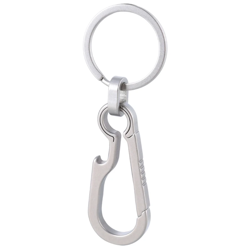 Y1UB Keychains Carabiner Bottles Opener Titaniums Carabiner Clip AntiLost Keyring Clip