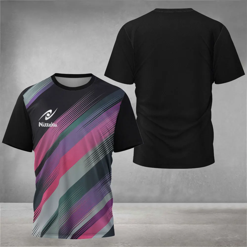 

Outdoor Table Tennis Sports Men's T Shirt Fashion O-neck Breathable Training Clothes Summer Casual Comfortable Short Sleeve Tops