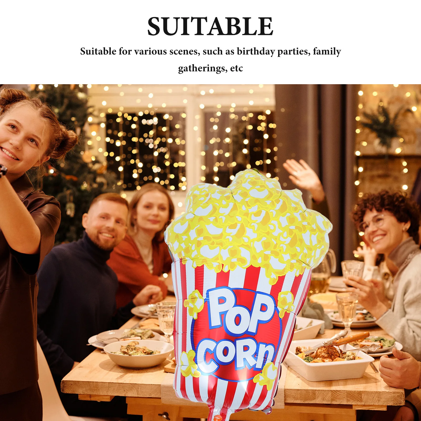 2 Stuks Popcorn Thema Folie Ballon Levendige Film Night Party Decoratie Benodigdheden Popcorn Decoraties Halloween Ballons