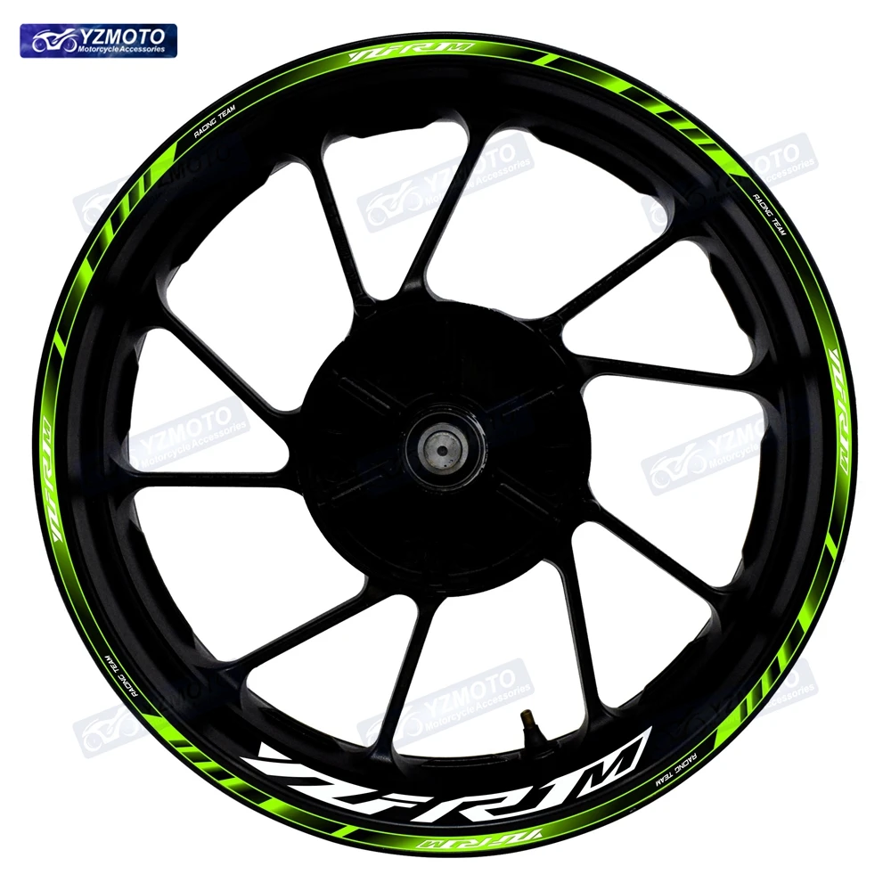 Motorcycle Reflective 17 Inch Wheel Stickers Racing Rim Stripe Tape Hub Decal Motorbike Waterproof Decorate For YZF-R1M YZF R1M 4
